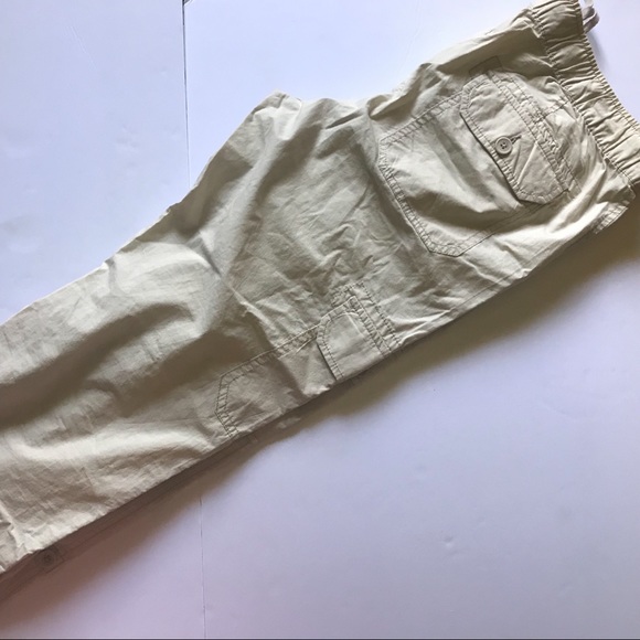 Joe Fresh Tan Cotton Cargo Capri Pants - Picture 4 of 8